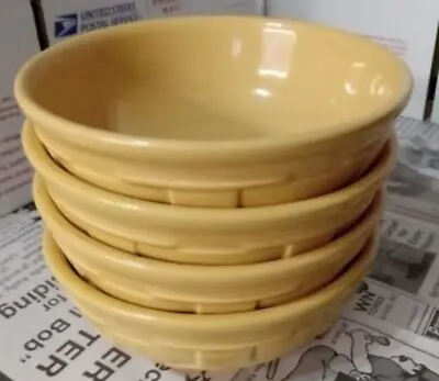 $49.95 • Buy Longaberger Pottery Butternut Cereal Bowls - 7  26oz New Set Of 4 Yellow