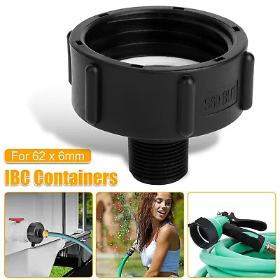 IBC Tote Tank Water Adapter Coarse Thread 2 Drain Plug Connector For Garden Hose • $7.98