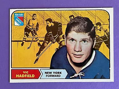 1968-69 Topps # 74 VIC HADFIELD New York Rangers • $5.75