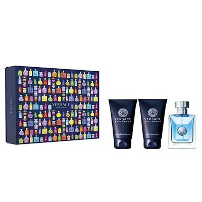 Versace Pour Homme Signature 3pc Gift Set Cologne 1.7 Oz + Shampoo + After Shave • $53.58