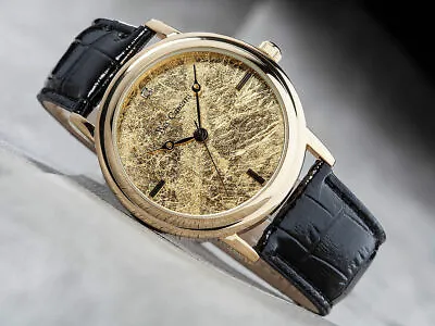 MONTRE YVES CAMANI GIRONDE Cadran En Feuille D'OR Pur à 9999%. Avec 1 Diamant  • £71.82