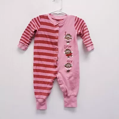 Baby Starters Baby Girl's Long Sleeve Bodysuits Pink Striped Sz 6-9 Month  • $9.99