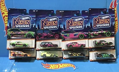 Hot Wheels Neon Speeders Set Toyota Datsun Nissan Mazda Mitsubishi Honda Jdm • $64.74