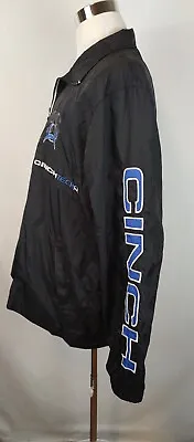 Cinch Tech Windbreaker Men Sz M Pullover Anorak Jacket Black Blue Flames • $19.95