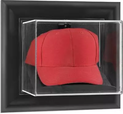 Black Framed Wall Mounted Cap Display Case - Fanatics • $69.99