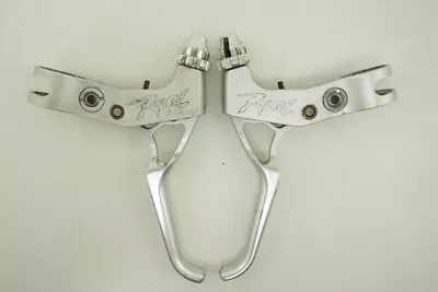 Real Flat Bar Bicycle Mechanical Brake Levers Set Left/Right Silver • $28