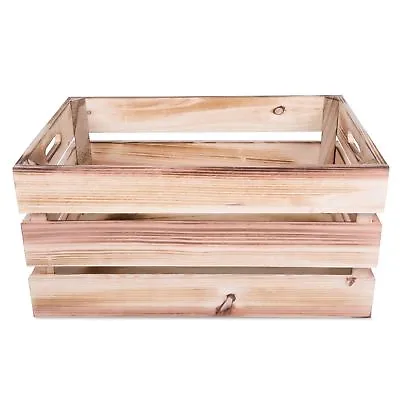 £19.99 • Buy Wickerfield Large Vintage Wooden Apple Crates Display Storage Box Xmas Hampers