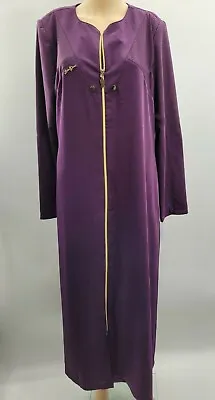 Vintage-Soydan Güner 1976 Women's Long Sleeve Front Zip Maxi Dress Size 46 • $22.99