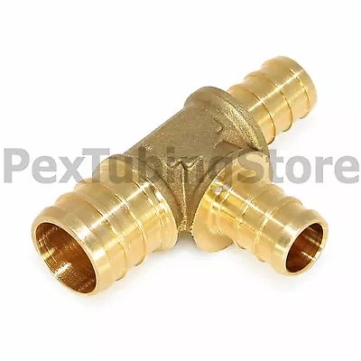 (25) 3/4  X 1/2  X 1/2  PEX Tees - Brass Crimp Fittings • $39