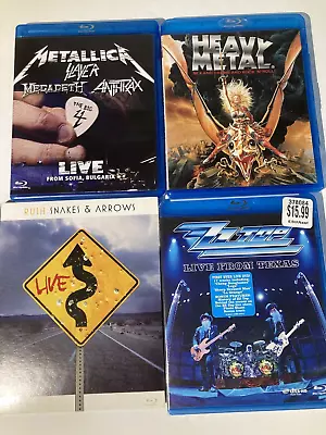 Heavy Metal Blu Ray/DVD Lot (Heavy Metal Metallica Rush ZZTop) • $15.92