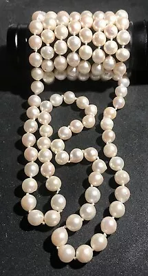 Vintage Genuine Baroque Pearl Necklace 27   Champagne 144 Pearls • $400