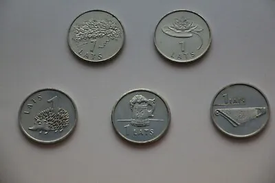 1 Lats Latvia - With Latvian Symbols. Set Of 5 X 1 Lats. • £30