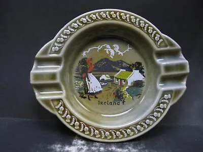 Irish Porcelain Ashtray Irish Countryside Scene -  Made In Ireland - Wade - Nice • $6