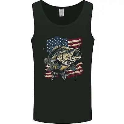 £8.99 • Buy An American Deer With Flag USA Fishing Mens Vest Tank Top