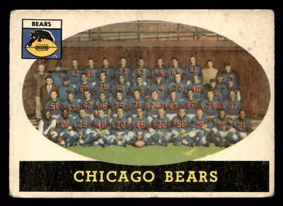 Chicago Bears 1958 Topps Card #29 Chicago Bears GD-VG • $1.50