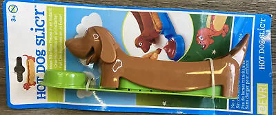 WEINER DOG HOTDOG SLICER W/ DIP BOWL Cutter Dachshund Doxie Kid’s Fun Food NEW • $16.99