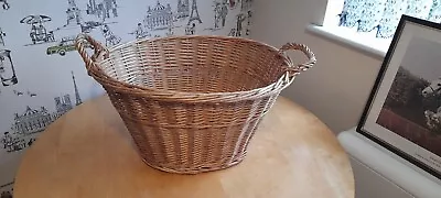 Wicker Oval Basket Large Logs Blankets Country House / Cottage  • £15