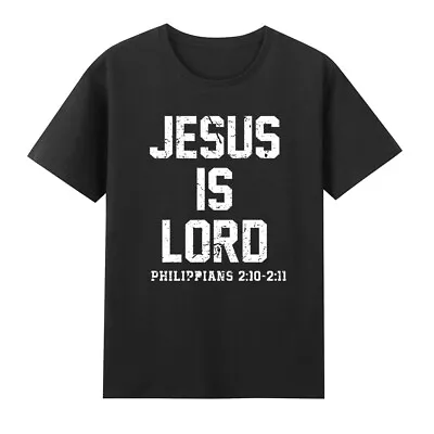 Jesus Is Lord Philippians Christian Faith Trust In God Funny Quote Retro T-Shirt • $28.58