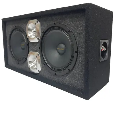 Bass Rockers 8  Loaded Chuchero Box 1200W W/ 2x8  Speakers 2x4  Tweeters Car DJ • $144.95