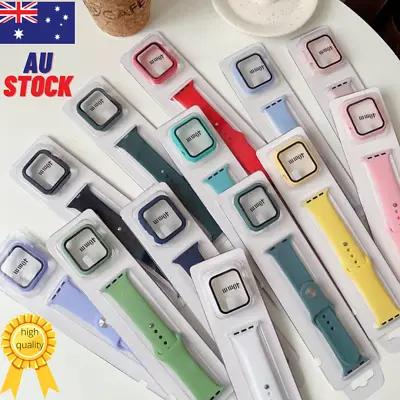 For Apple Watch IWatch Strap Band Full Screen Case9 8 7 6 5 4 3 40/41/44/45/49mm • $7.99