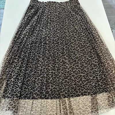 Metrowear Skirt Leopard Print Large • $15