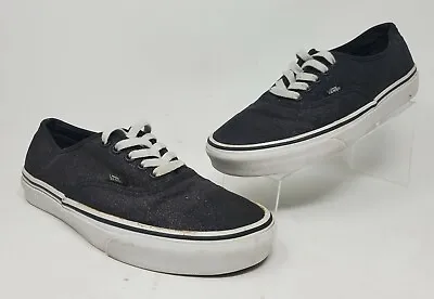 Vans Black Glitter Shoes Sneakers Womens Size 8 And Mens Size 6.5 • $28.95