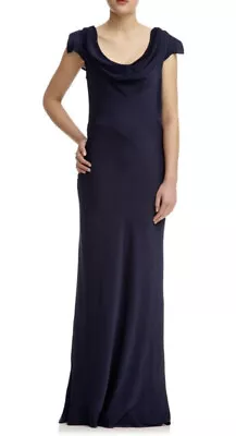 ✨GHOST *Sylvia* HOLLYWOOD LONG DRESS NAVY BLUE SIZE XS ORIGINAL PRICE £225 • £65