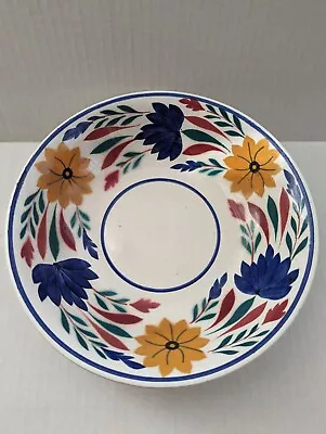 Vintage Colorful Floral 8   Bowl Societe Ceramique Maastricht Made In Holland  • $16