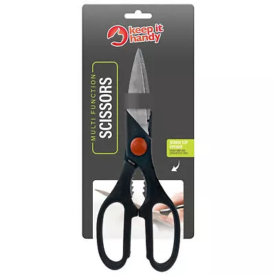 1 X HEAVY DUTY KITCHEN GARDEN SCISSORS STEEL BLADES STRONG DURABLE MEAT FISH • £2.99