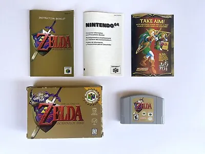 Legend Of Zelda Ocarina Of Time Nintendo 64 N64 CIB Complete In Box ALL INSERTS • $299.99