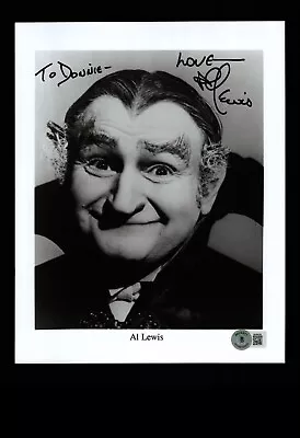 Al Lewis Signed Photo 8x10 Beckett Authenticated Coa Grandpa Munster • $99.99