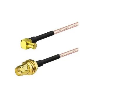 RP SMA Female To Right Angle MCX Male Pigtail 15cm RG316 Cable • £4.45