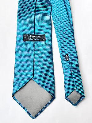 CHARVET Place Vendome Tie Mens Silk Necktie Teal Purple Geometric • $50