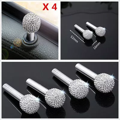 4 X Rhinestone+Aluminum Alloy 4.5mm Diameter Car Door Handle Interior Knob Pins • $15.92