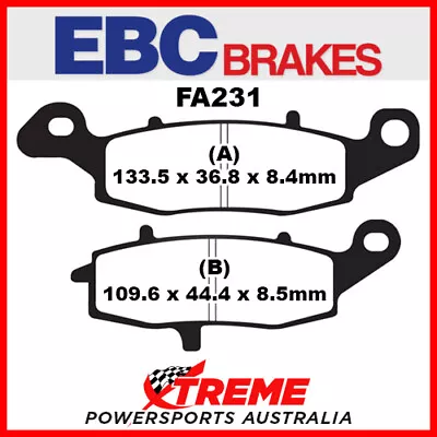 Kawasaki W 650 99-05 EBC Front Organic Brake Pads FA231 • $59.50