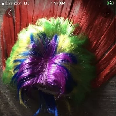 $10 • Buy Adult Rainbow School And Team Spirit Mohawk Wig