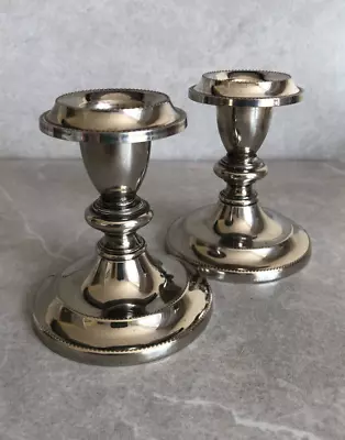 Silver Plated Candlesticks Pair Vintage Lanthe Of England • £9.99