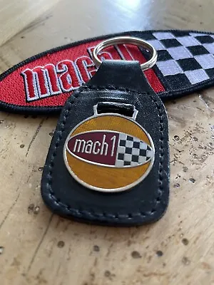 NOS 1969 / 1970 Mach 1 Mustang Leather Key Fob Keychain & Patch Vintage • $85