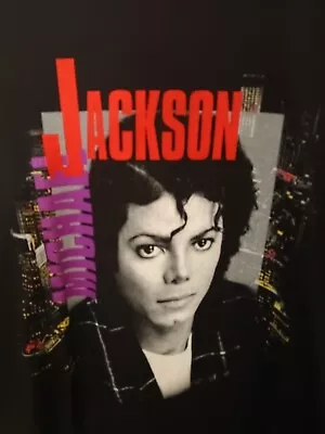 Michael Jackson Short Sleeve Crew Neck T Shirt Size XL Black King Of Pop • $24.99