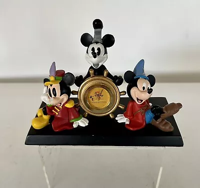 Disney Mickey Mouse Desk Clock 75 Yr Anniversary Damaged As Is • $20
