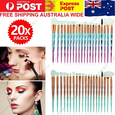 $7.16 • Buy 20PCS Eye Make-up Brushes  Unicorn Eyeshadow Eyebrow Blending Brush Set DF