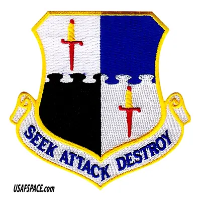 USAF 52ND FIGHTER WING -52 FW- F-15-SEEK ATTACK DESTROY-Spangdahlem AB-VEL PATCH • $10.95