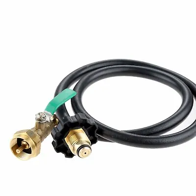 Propane Refill Adapter Hose For 1 LB Gas Bottle 35.5  Long With Control Valve • $24.03