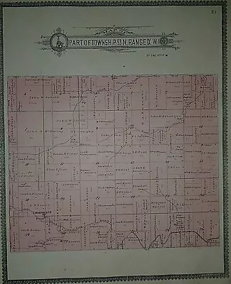 Vintage 1917 Land Owner Plat Map ~ LONGBRANCH P.O. MONROE Co MISSOURI • $45.95