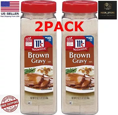 2 PACK McCormick Brown Gravy Mix (21 Oz.) - FREE SHIPPING • $18.47