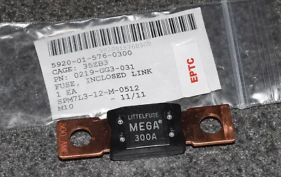 Littlefuse Mega 300a Fuse 298 32v 300 Amp Spartan 0219-gg3-031 Mrap Truck • $8.99