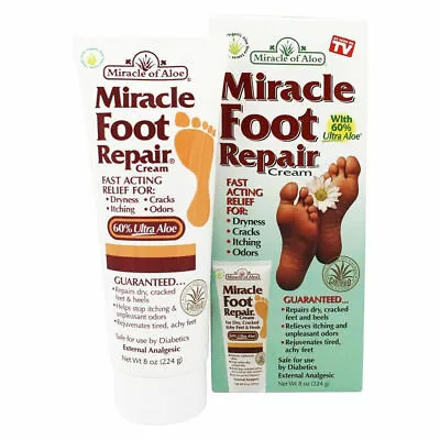 Miracle Of Aloe MIRACLE FOOT REPAIR CREAM For DRY CRACKET ITCHY FEET HEELS Ultra • $19.98