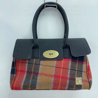 House Of Tweed Shoulder Bag Tartan Plaid Red Blue Black NEW Medium RMF02-SJT • £7.99