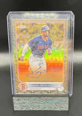 2022 Topps Chrome Gilded Gold Etch Xander Bogaerts Auto Autograph 73/75 Red Sox • $49.99