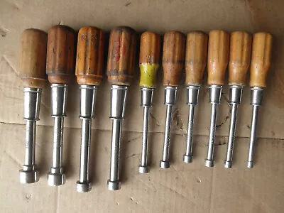 10 Vintage Walden Spintite Nut Drivers 3/16 - 5/8 • $18